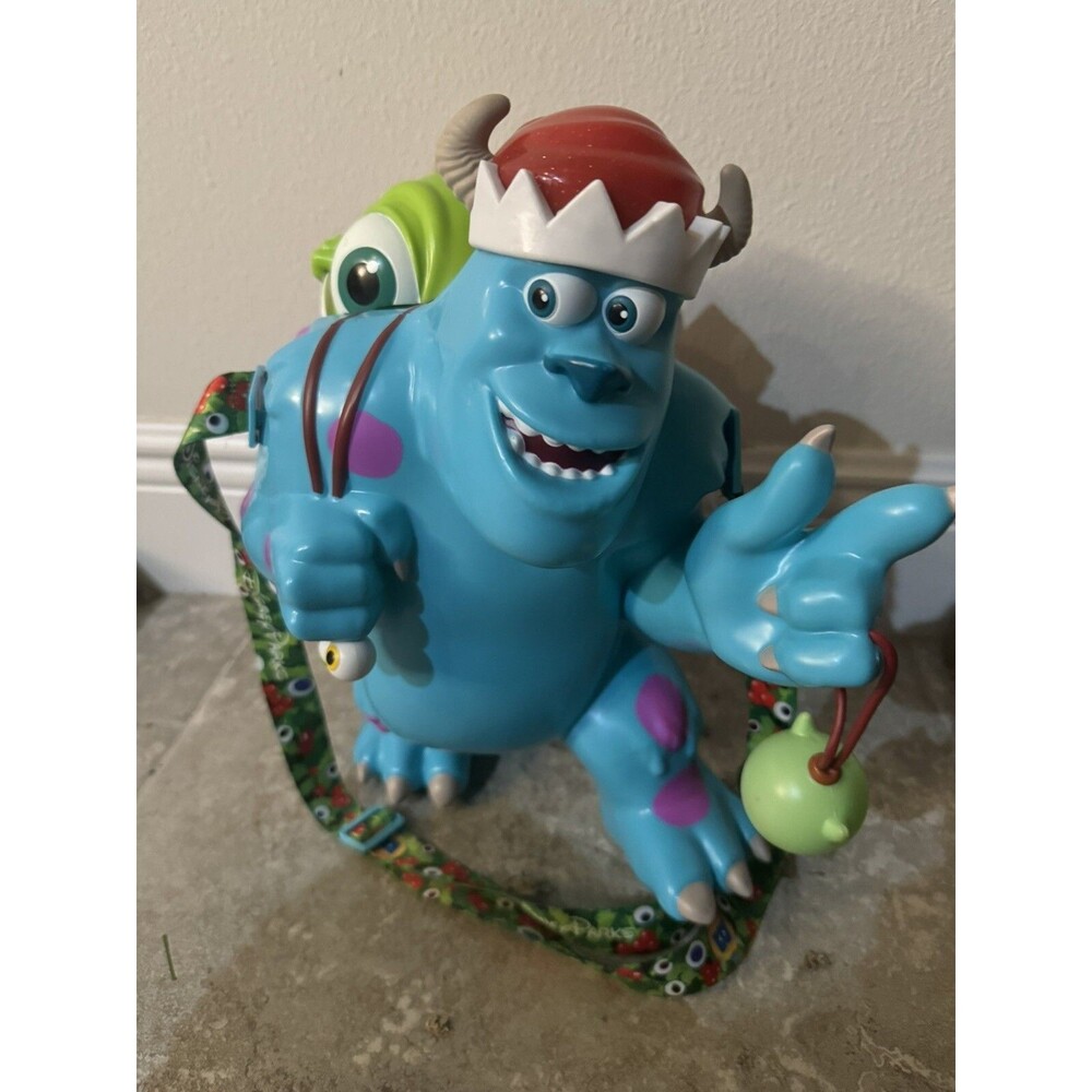 Disney Parks 2024 Monsters Inc Santa Sully Mike Popcorn Bucket Pixar DCL Land